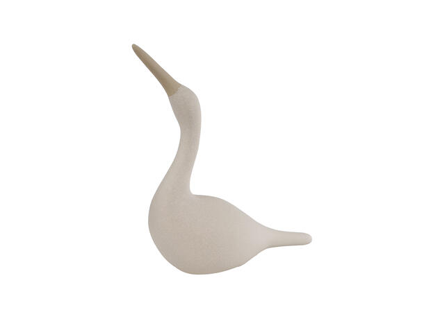 Trane fugl beige keramikk 19x7x19,5cm 