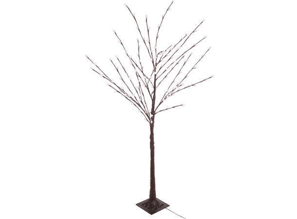 Tre brune grener LED 144 varmhvit 150cm IP44 adapter Timer 8/16t 