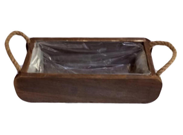 Trekasse brun 40x15,5x9,5cm Med plast 