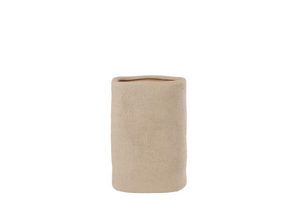 Vase beige keramikk 16,5x8,5x23cm 