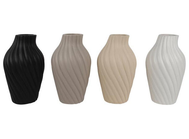 Vase jordfarger keramikk 13x22cm 4ass 
