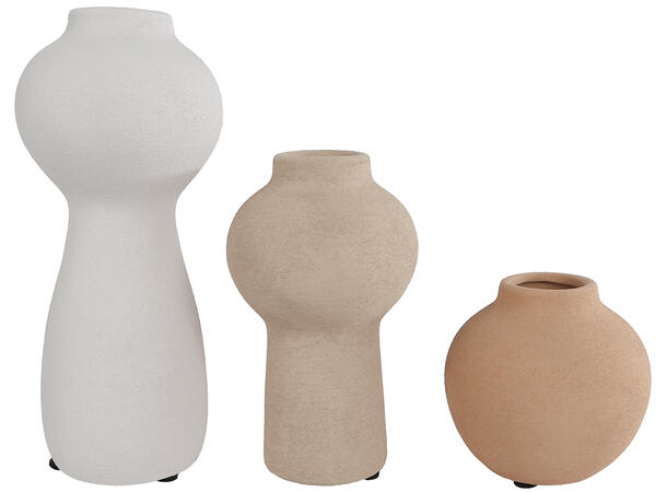 Vase jordfarget keramikk 29x11x24cm s/3 