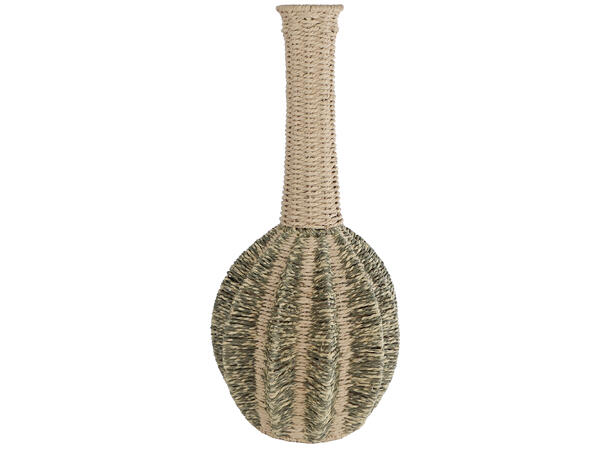 Vase natur/grønt sjøgress 25x25x57cm 