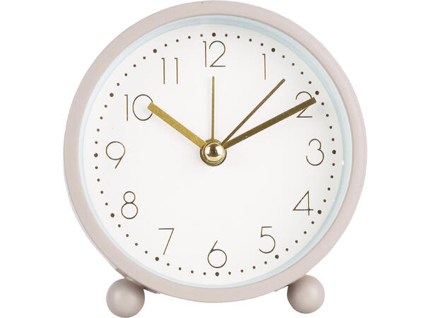 Vekkerklokke m/kulefot 10cm 4ass Batteri: 1xAA ikke inkl 