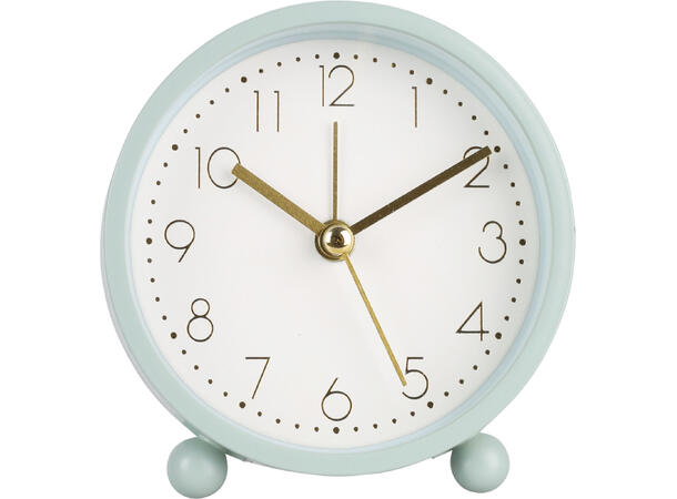 Vekkerklokke m/kulefot 10cm 4ass Batteri: 1xAA ikke inkl 