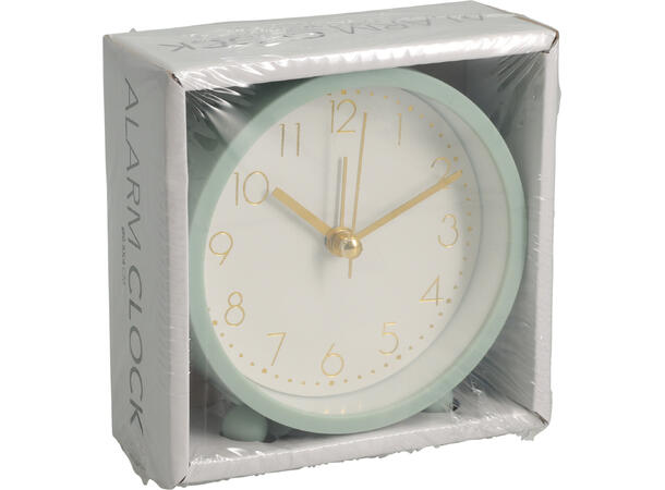 Vekkerklokke m/kulefot 10cm 4ass Batteri: 1xAA ikke inkl 