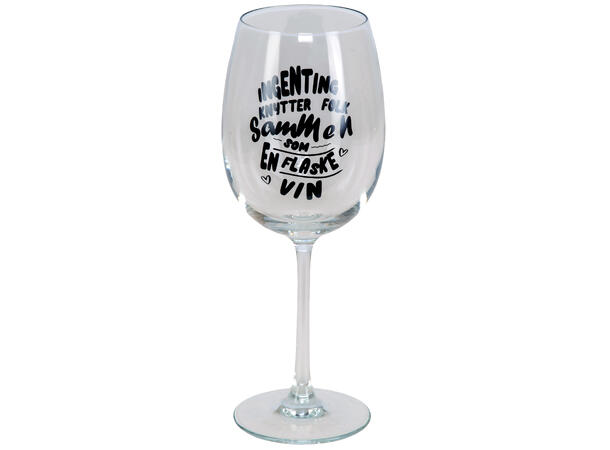 Vinglass Ingenting...flaske vin h:23cm Volum: 480ml. Kommer i gaveeske 