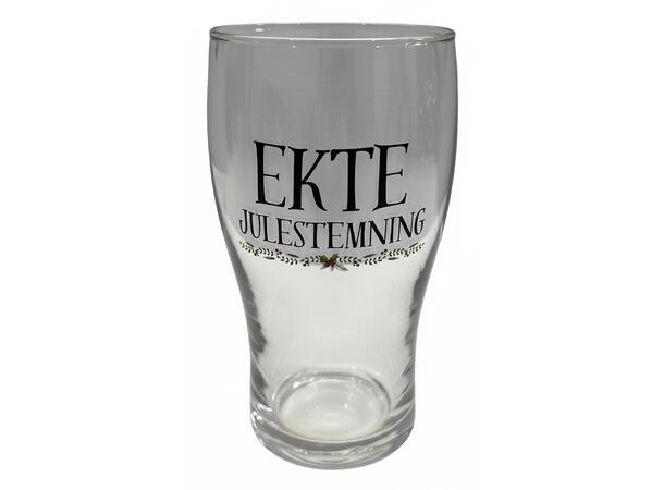 Ølglass m/sokk Julestemning 0,5l 16cm 