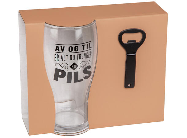 Ølglass m/åpner Av og til... 0,5L 16cm Volum: 570ml. Tåler oppvaskmaskin 