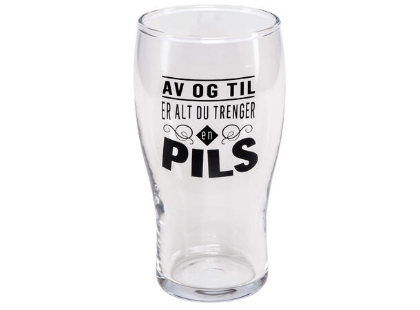 Ølglass m/åpner Av og til... 0,5L 16cm Volum: 570ml. Tåler oppvaskmaskin 