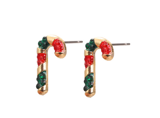 Øredobb stokk m/glitter par i gaveeske Sink uten kadmium, nikkel, bly 