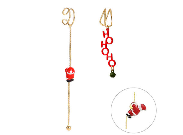 Ørepynt nisse gull par i gaveeske Sink uten kadmium, nikkel, bly 