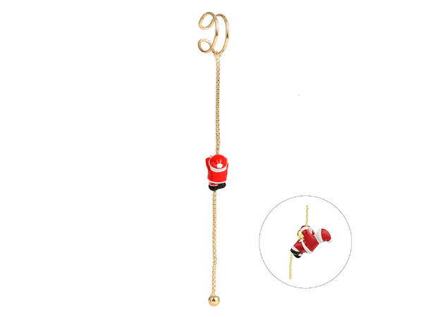 Ørepynt nisse gull par i gaveeske Sink uten kadmium, nikkel, bly 