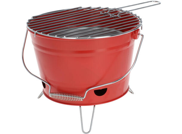 BBQ bøtte d:27cm h:22cm Matt rød 