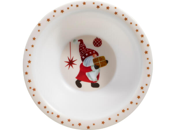 Barneservise Julemotiv 5 deler melamin Krus:250ml 9cm, Fat 21cm Skål:400ml 16cm 