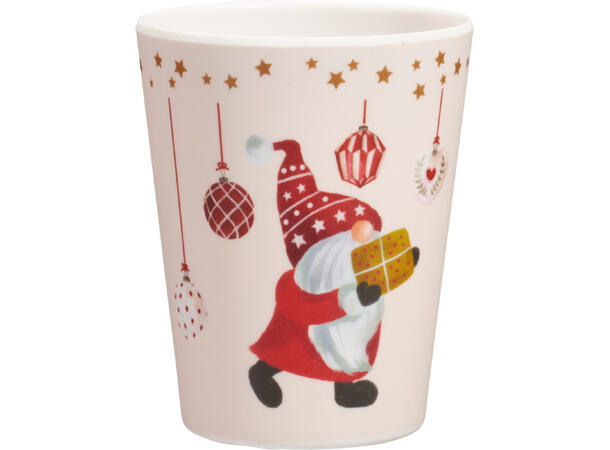 Barneservise Julemotiv 5 deler melamin Krus:250ml 9cm, Fat 21cm Skål:400ml 16cm 