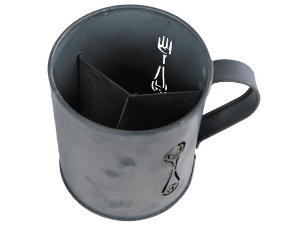Bestikkurv sink metall 10x14x12cm 
