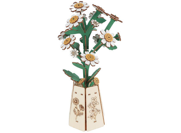 Blomster byggesett DIY 20,5cm 4ass Display 12stk 