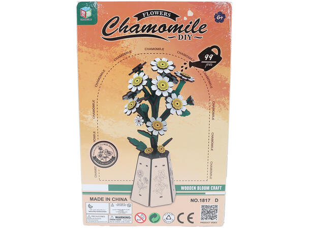 Blomster byggesett DIY 20,5cm 4ass Display 12stk 