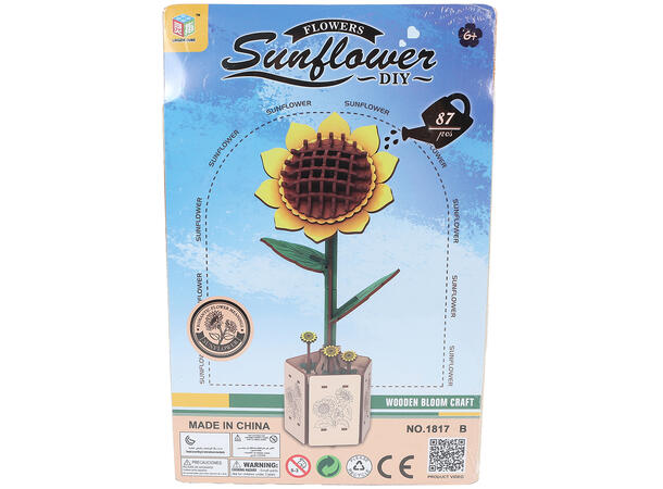 Blomster byggesett DIY 20,5cm 4ass Display 12stk 