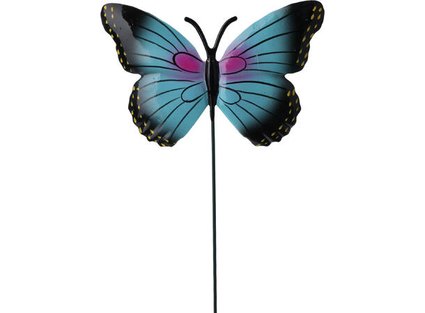 Blomsterpinne sommerfugl PP 15x55cm 4ass Display med 36stk 