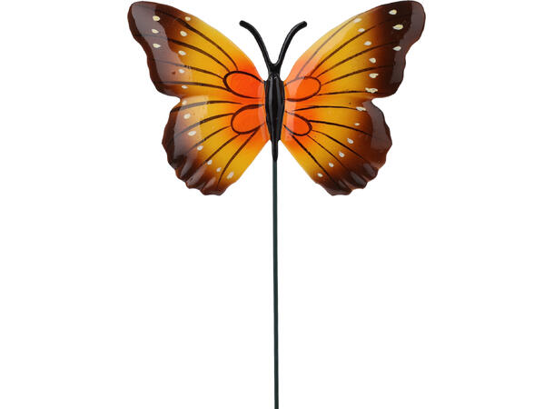 Blomsterpinne sommerfugl PP 15x55cm 4ass Display med 36stk 