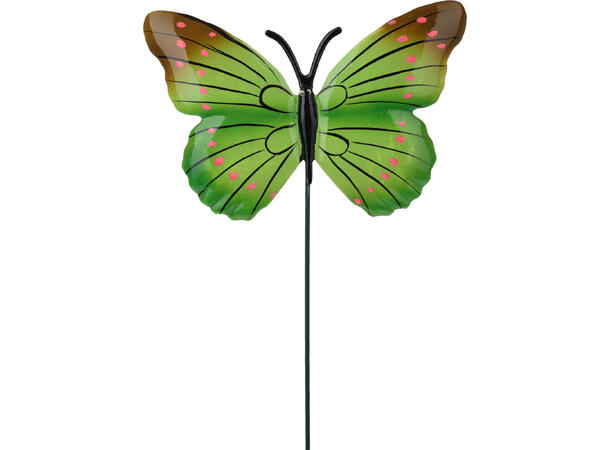 Blomsterpinne sommerfugl PP 15x55cm 4ass Display med 36stk 