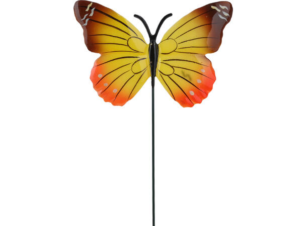 Blomsterpinne sommerfugl PP 15x55cm 4ass Display med 36stk 