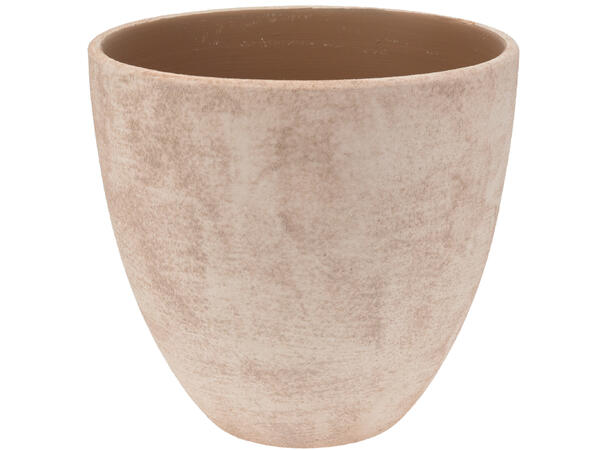 Blomsterpotte keramikk beige runde s/3 13x13,16x16,20x20cm 