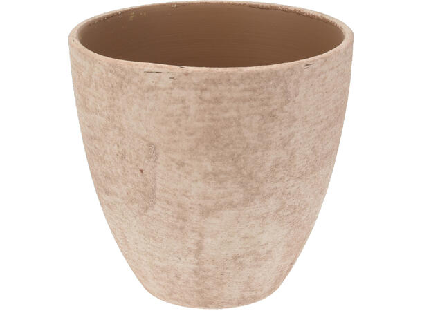 Blomsterpotte keramikk beige runde s/3 13x13,16x16,20x20cm 