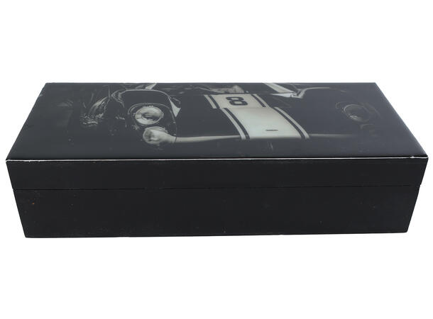 Boks sort mango Racerbil 25x10x7cm 2ass Emaljert lokk 