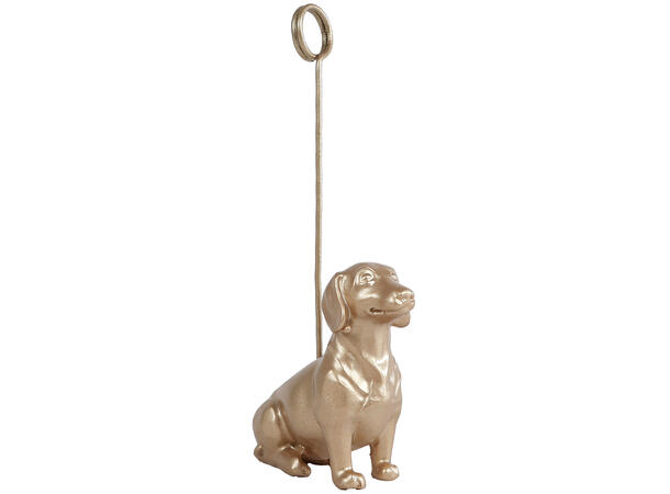 Bordkort holder m/klype gull 13cm 3ass Forpk 12stk Polyresin/metall 
