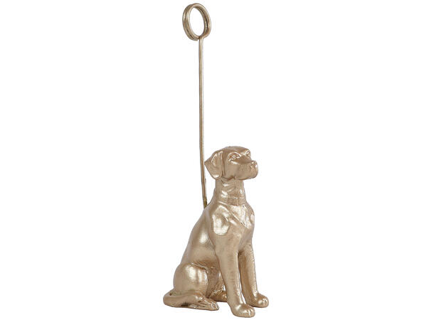 Bordkort holder m/klype gull 13cm 3ass Forpk 12stk Polyresin/metall 