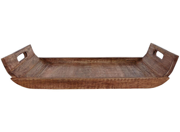 Brett bøyd naturfarget mango 47x23x8cm 