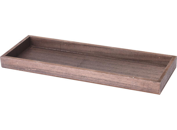 Brett lysfat brunt tre 40x14x3,2cm 