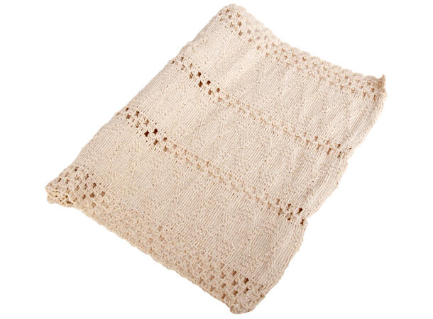 Brikke vevd bomull/lin hvit 30x48cm 40% bomull 40 % polyester 20 % lin 