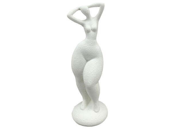 Dame skulptur krem polyresin 20cm 3ass Forpakning: 3 stk  h:19cm/21cm/13cm 