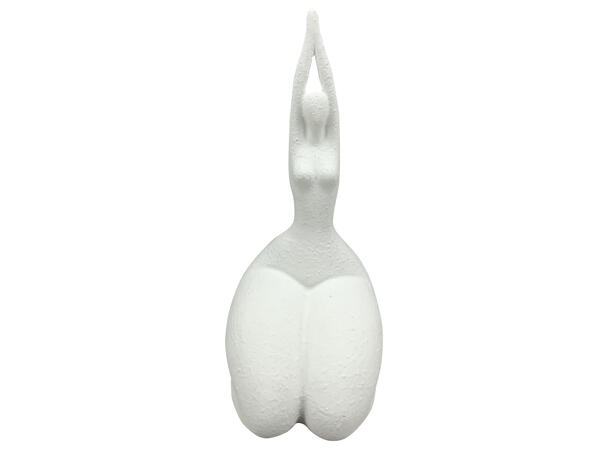 Dame skulptur krem polyresin 20cm 3ass Forpakning: 3 stk  h:19cm/21cm/13cm 