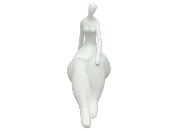 Dame skulptur krem polyresin 20cm 3ass Forpakning: 3 stk  h:19cm/21cm/13cm 