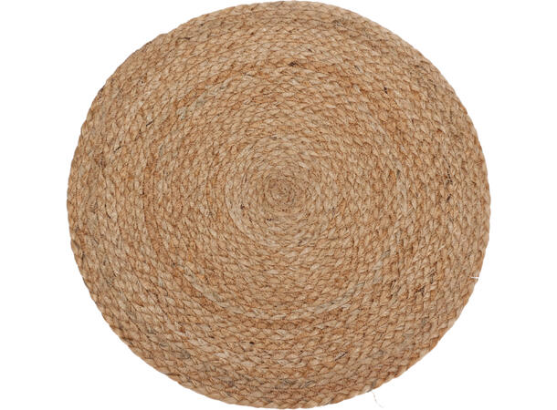 Dekkebrikke flettet jutefarge d:37cm 