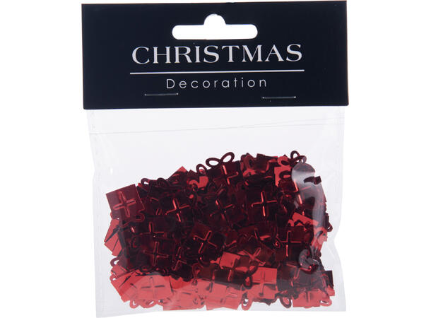 Dekor jul Bær Stjerne etc rød 4ass Display 36stk 