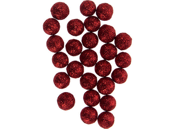 Dekor jul Bær Stjerne etc rød 4ass Display 36stk 