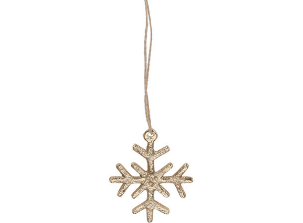 Dekor julepynt gull metall 6cm 5ass Display: 64stk 