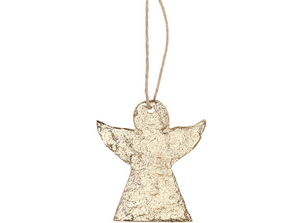 Dekor julepynt gull metall 6cm 5ass Display: 64stk 