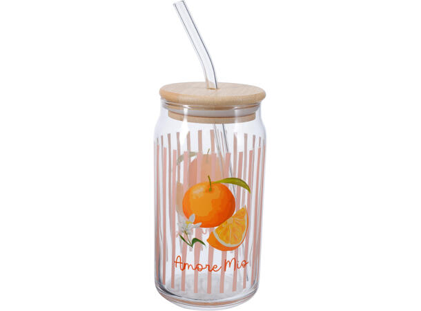 Drikkeglass frukt m/sugeør 500ml 