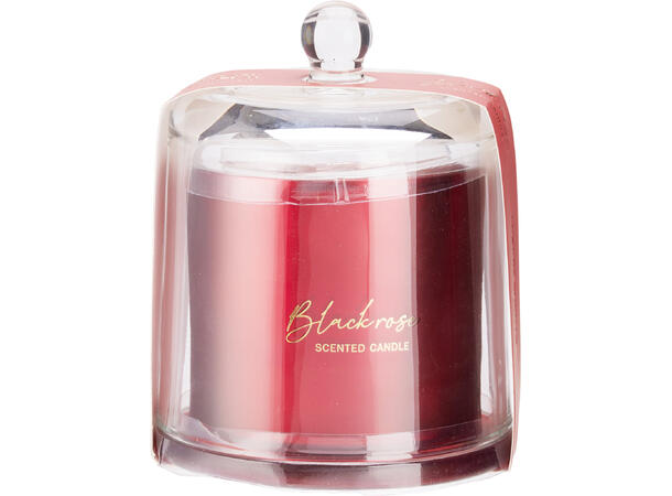 Duftlys jul glass m/deksel 11x16cm 3ass Voks:240gram Brenntid:40t 