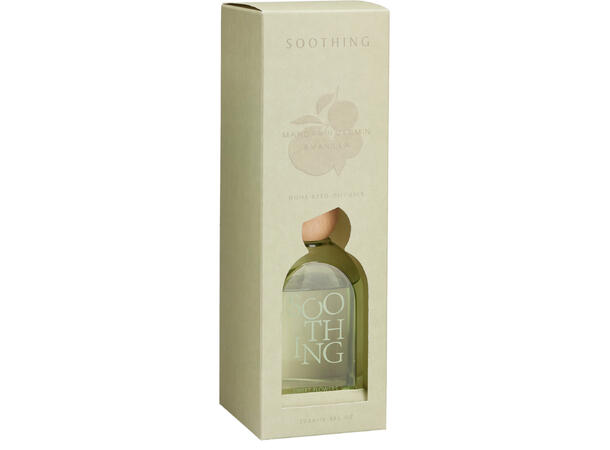Duftolje 200ml glass m/pinne 13,5cm 4ass 