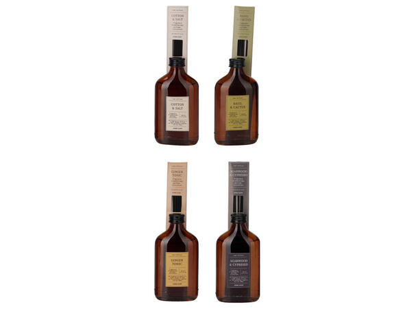 Duftolje brunt glass 7,5x15cm 200ml 4ass 