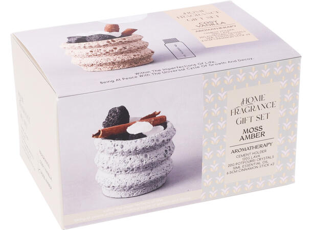 Duftolje krukke 9x7cm 10ml Olje 2ass m/steiner Duft: Vanilje/Mose 