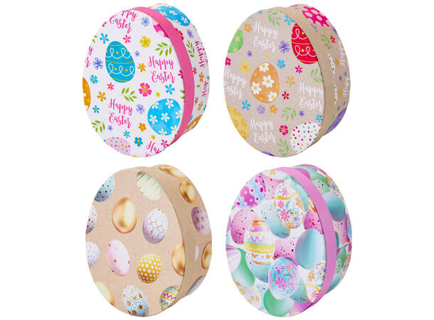 Egg gaveeske påske 14cm 4ass Display 16stk 